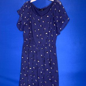 Blue Floral Mini Dress